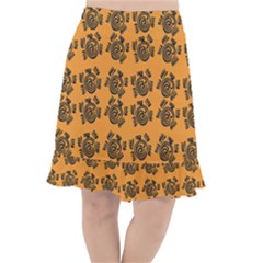 Inka Cultur Animal - Animals And Occult Religion Fishtail Chiffon Skirt by DinzDas