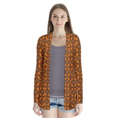 Inka Cultur Animal - Animals And Occult Religion Drape Collar Cardigan by DinzDas