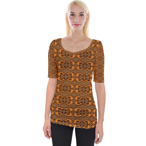 Inka Cultur Animal - Animals And Occult Religion Wide Neckline Tee by DinzDas