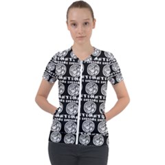 Inka Cultur Animal - Animals And Occult Religion Short Sleeve Zip Up Jacket by DinzDas