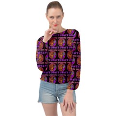 Inka Cultur Animal - Animals And Occult Religion Banded Bottom Chiffon Top by DinzDas