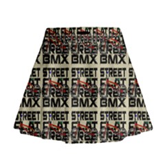 Bmx And Street Style - Urban Cycling Culture Mini Flare Skirt by DinzDas