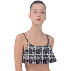 Bmx And Street Style - Urban Cycling Culture Frill Bikini Top by DinzDas