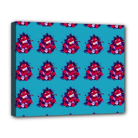 Little Devil Baby - Cute And Evil Baby Demon Deluxe Canvas 20  X 16  (stretched) by DinzDas
