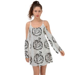 Monster Party - Hot Sexy Monster Demon With Ugly Little Monsters Kimono Sleeves Boho Dress by DinzDas