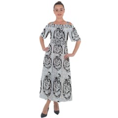 Monster Party - Hot Sexy Monster Demon With Ugly Little Monsters Shoulder Straps Boho Maxi Dress  by DinzDas