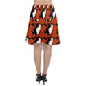  Bull In Comic Style Pattern - Mad Farming Animals Chiffon Wrap Front Skirt View2