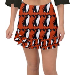  Bull In Comic Style Pattern - Mad Farming Animals Fishtail Mini Chiffon Skirt by DinzDas
