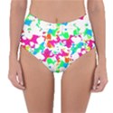 Bright Multicolored Abstract Print Reversible High-Waist Bikini Bottoms View3