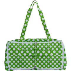 Pastel Green Lemon, White Polka Dots Pattern, Classic, Retro Style Multi Function Bag by Casemiro