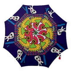 Circus Ghosts Digital Hook Handle Umbrellas (large) by snowwhitegirl