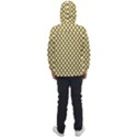 Gold polka dots patterm, retro style dotted pattern, classic white circles Men s Front Pocket Pullover Windbreaker View2
