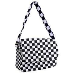 Black And White Chessboard Pattern, Classic, Tiled, Chess Like Theme Courier Bag by Casemiro