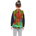 Rainbow colors palette mix, abstract triangles, asymmetric pattern Kids  Hooded Puffer Vest View2