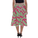 Pattern Ornament Gothic Style Elegant Font Tattoos Perfect Length Midi Skirt View2