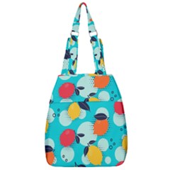 Pop Art Style Citrus Seamless Pattern Center Zip Backpack by Amaryn4rt