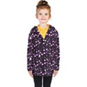 Purple, pink bokeh dots, asymmetric polka dot with modern twist Kids  Double Breasted Button Coat View1