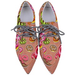 Doughnut Doodle Colorful Seamless Pattern Pointed Oxford Shoes by Amaryn4rt