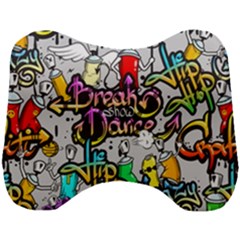 Hip Hop Background Head Support Cushion by Amaryn4rt