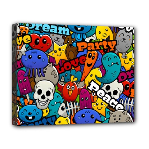 Graffiti Characters Seamless Pattern Deluxe Canvas 20  X 16  (stretched) by Amaryn4rt