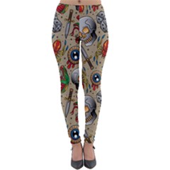 Tattoo Pattern Lightweight Velour Leggings by Amaryn4rt