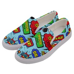 Comic Bubbles Seamless Pattern Men s Canvas Slip Ons by Amaryn4rt
