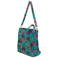 Vintage Colorful Insects Seamless Pattern Crossbody Backpack by Amaryn4rt