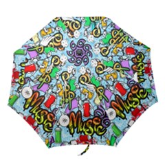 Graffiti Characters Seamless Pattern Folding Umbrellas by Amaryn4rt