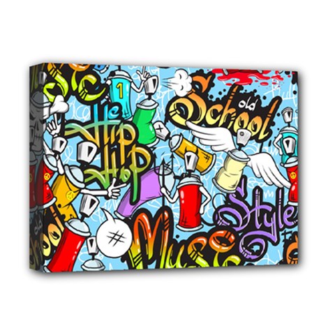 Graffiti Characters Seamless Pattern Deluxe Canvas 16  X 12  (stretched)  by Amaryn4rt
