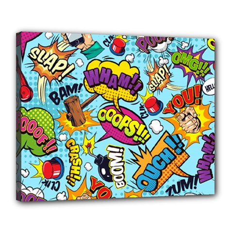 Comic Elements Colorful Seamless Pattern Canvas 20  X 16  (stretched) by Amaryn4rt