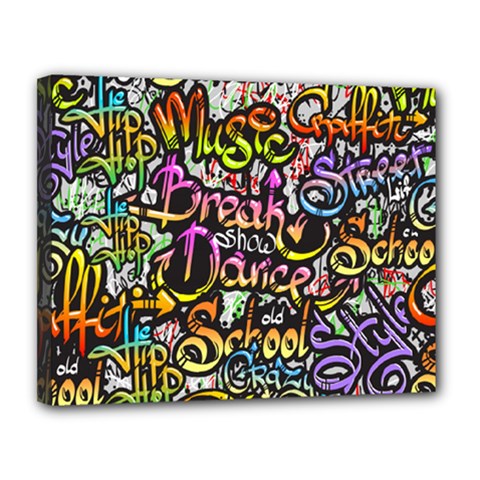 Graffiti Word Seamless Pattern Canvas 14  X 11  (stretched) by Amaryn4rt