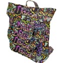 Graffiti Word Seamless Pattern Buckle Up Backpack View1