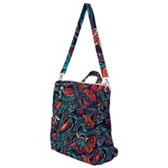 Vintage Tattoos Colorful Seamless Pattern Crossbody Backpack by Amaryn4rt