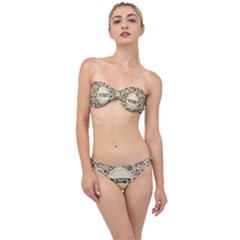 Seamless Pattern With Flower Birds Classic Bandeau Bikini Set by Amaryn4rt