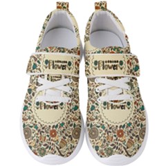 Seamless Pattern With Flower Birds Men s Velcro Strap Shoes by Amaryn4rt