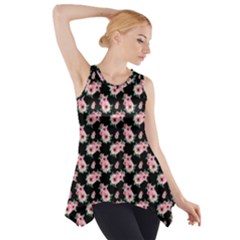 Floral Print Side Drop Tank Tunic by Saptagram
