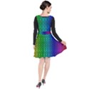 Rainbow colored scales pattern, full color palette, fish like Plunge Pinafore Dress View2