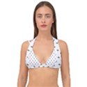 Vintage Car Motif Prin Pattern 2001 Double Strap Halter Bikini Top View1