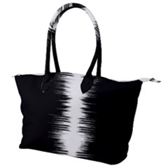 Black And White Noise, Sound Equalizer Pattern Canvas Shoulder Bag by Casemiro