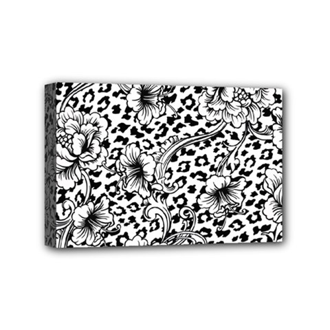 Vector-eclectic-fabric-seamless-pattern-animal-background-with-baroque-ornament Mini Canvas 6  X 4  (stretched) by Sobalvarro
