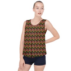 Floral Bubble Hem Chiffon Tank Top by Sparkle