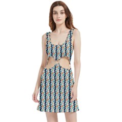 Geometry Colors Velvet Cutout Dress by Sparkle
