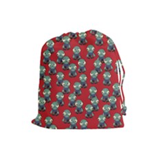 Zombie Virus Drawstring Pouch (large) by helendesigns