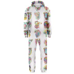 Female Reproductive System  Hooded Jumpsuit (men)  by ArtByAng