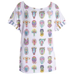 Female Reproductive System  Women s Oversized Tee by ArtByAng