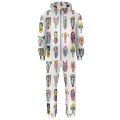 Female Reproductive System  Hooded Jumpsuit (men)  by ArtByAng