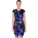 Abstract Atom Background Capsleeve Drawstring Dress  View1
