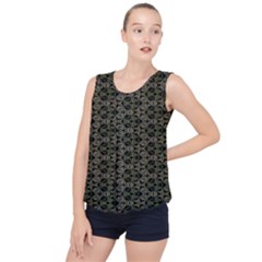Kal00665 Bubble Hem Chiffon Tank Top by Sparkle