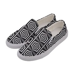 Optical Illusion Women s Canvas Slip Ons by Sparkle