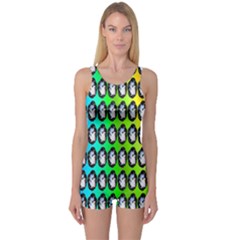 Geometric Balls One Piece Boyleg Swimsuit by Sparkle